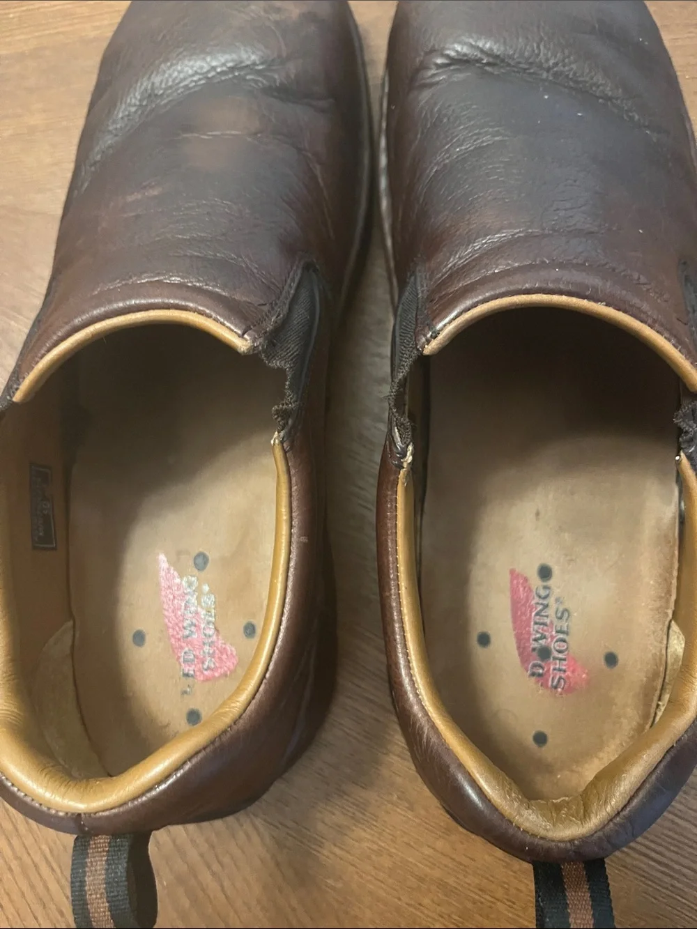 Red Wing Shoes Stitchmax Brown Leather Steel Toe Loafers Size 12